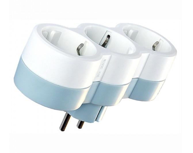 Тройник-переходник Legrand на тройную розетку 3 x 2К+3 серия Элиум 16 А