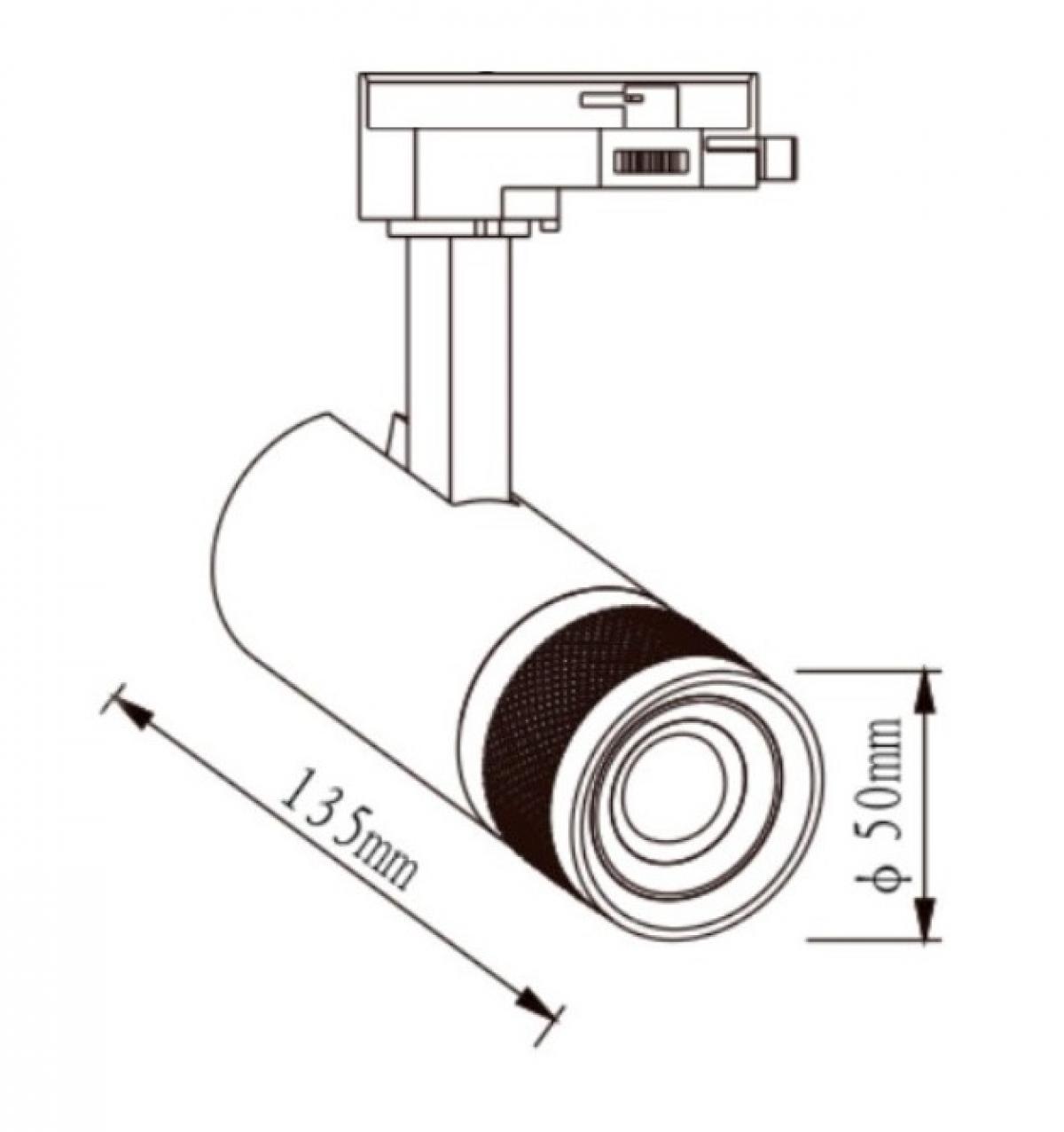 Світильник трековий однофазний Kloodi Kd-Focus 10 W 3K Bk (9421903) - фото 4