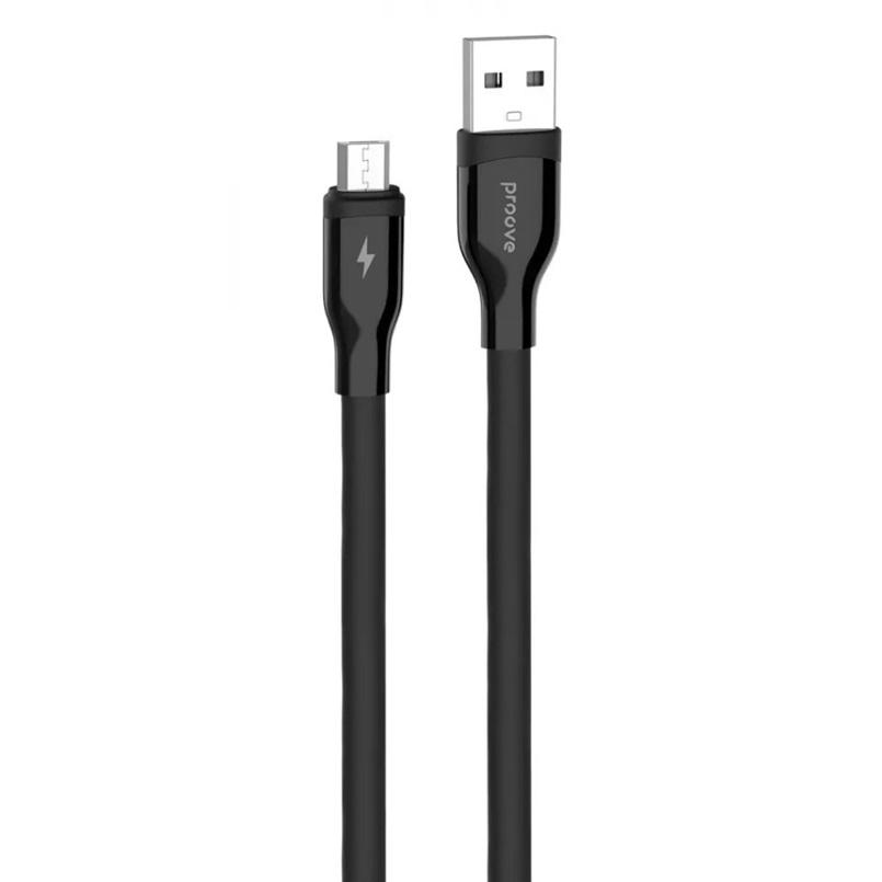 Кабель Proove Flat Out Micro USB 2,4 A 1 м Черный (50493 black) - фото 1