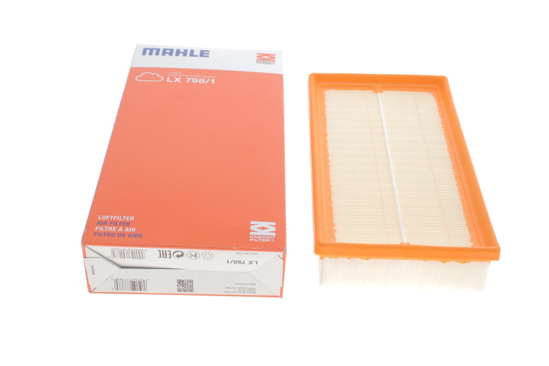 Фильтр воздушный KNECHT для Ford Connect 1,8DI/TDCi 02-06/Focusi1,4-2,0i/1,8Di/TDCi 98-04 (LX 798/1)