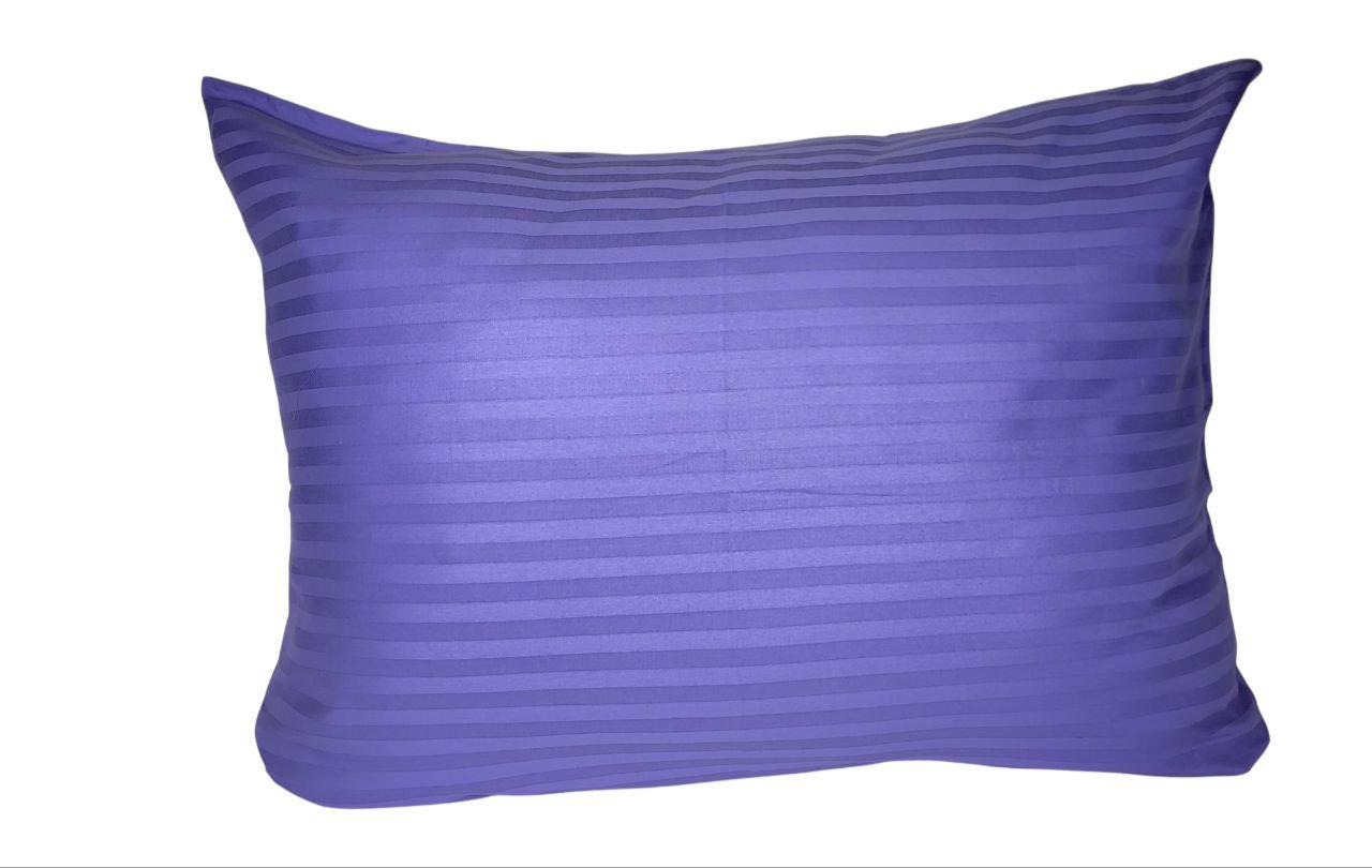 Наволочка сатин страйп 50х70 см Фіолетовий (1545)