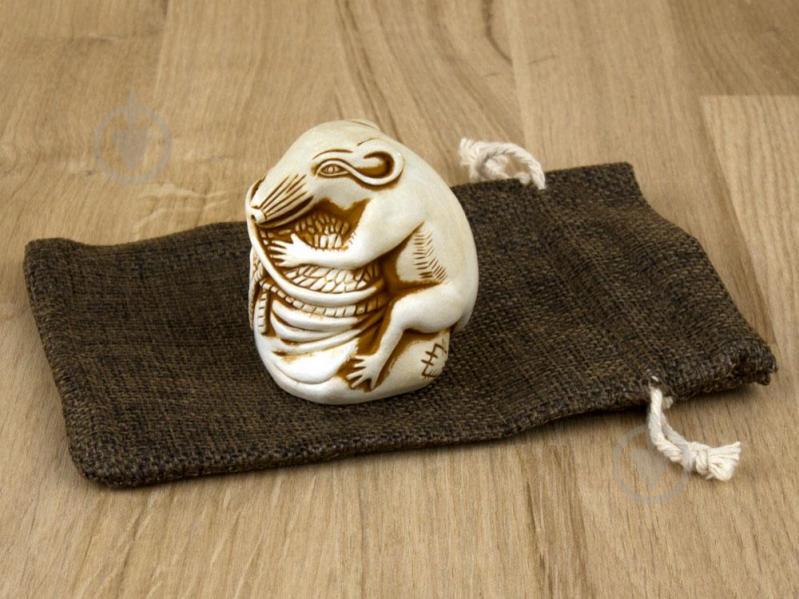Нецке Пацюк на мішку Netsuke charm Гіпс 5.2x4.5x4.2 см (00752) Нецке Пацюк на мішку Netsuke charm Гіпс 5.2x4.5x4.2 см (00752)