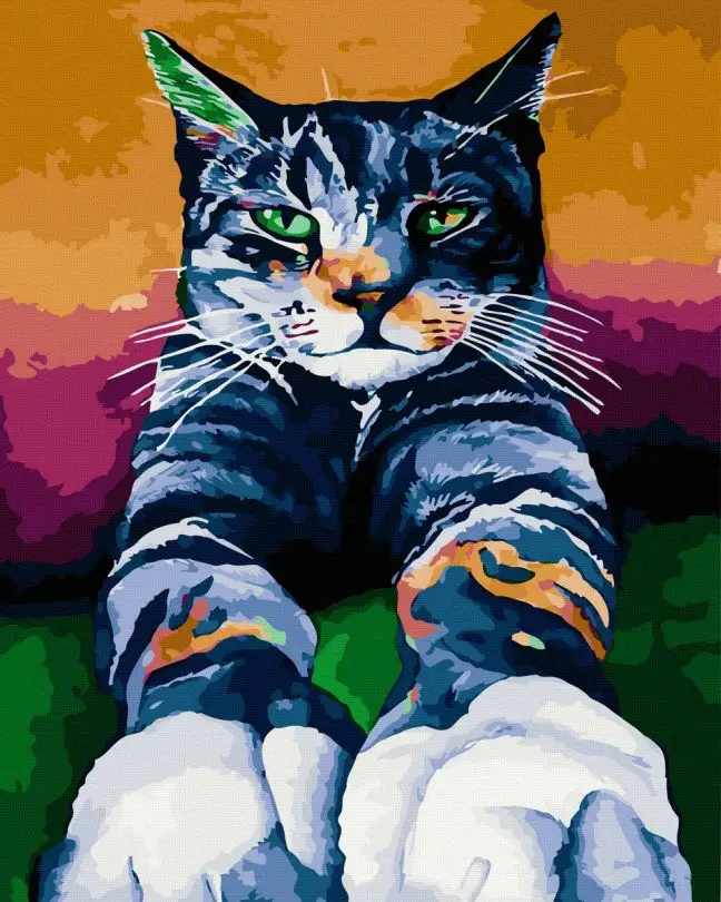 Картина по номерам Brushme Полосатый любимец 40x50 см (BRM44849) Картина по номерам Brushme Полосатый любимец 40x50 см (BRM44849)