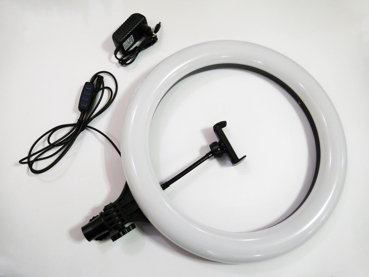 Кольцевая лампа LED с держателем для телефона 40 см (HA-24) - фото 3