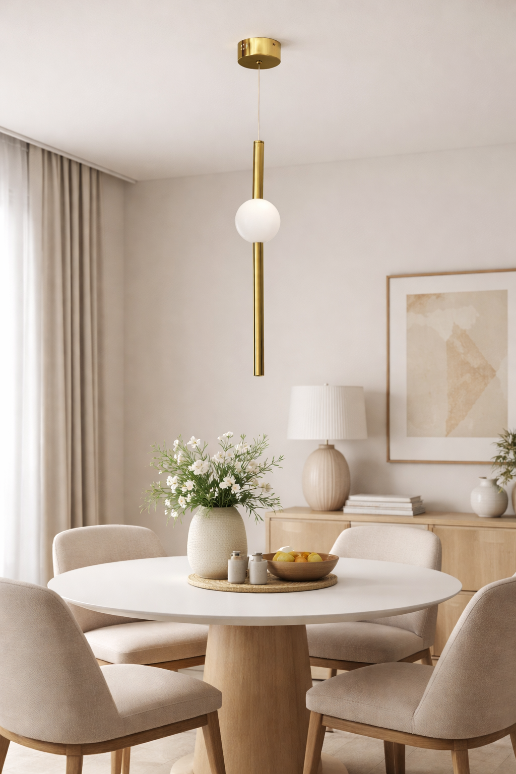 Подвесной светильник Vertical Orb LED нейтральный свет 7W (20374/1A CP)