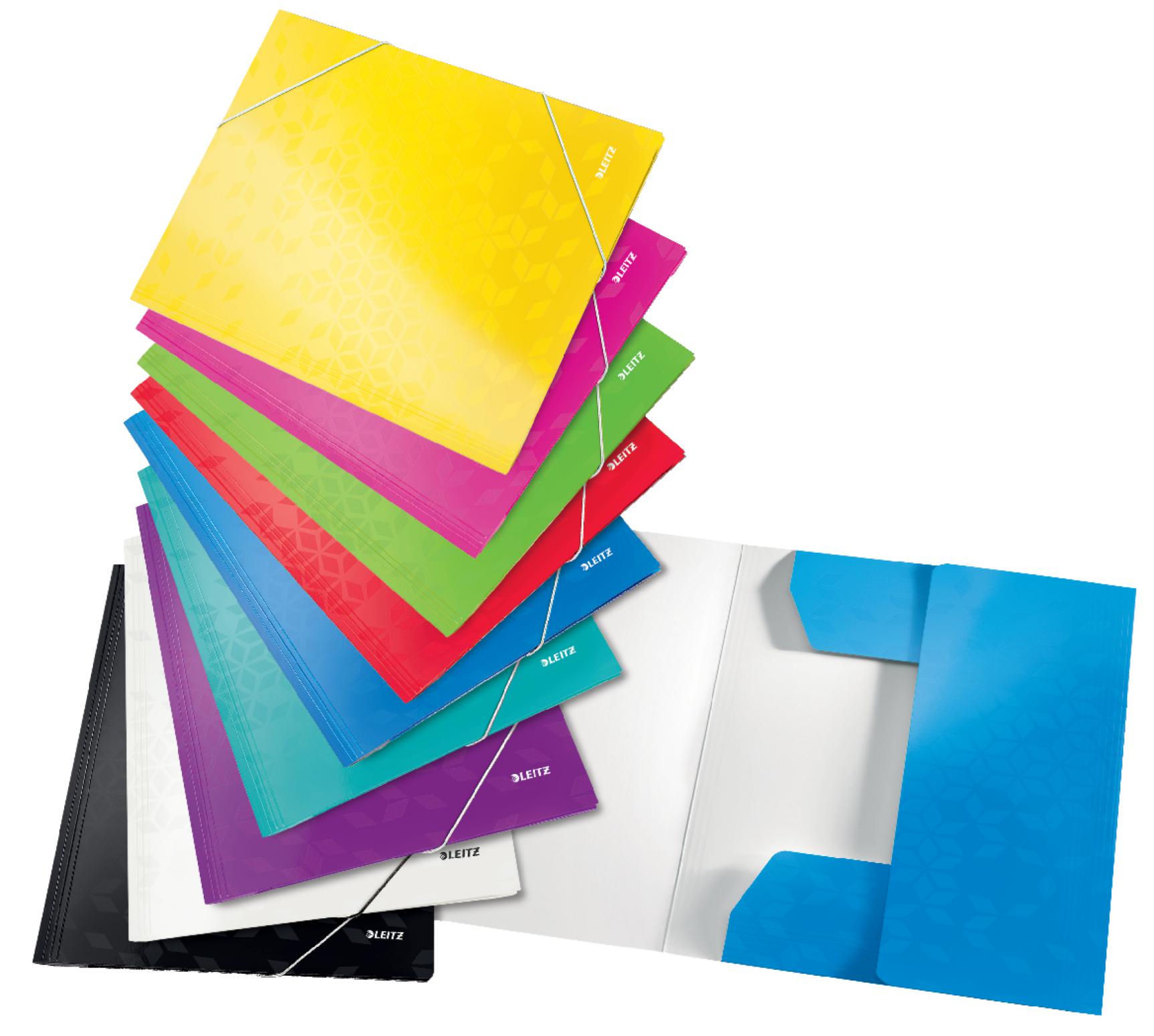 Папка Leitz WOW картонна тонка А4 на гумці Червоний (3982-00-26) - фото 3 Папка Leitz WOW картонна тонка А4 на гумці Червоний (3982-00-26) - фото 3