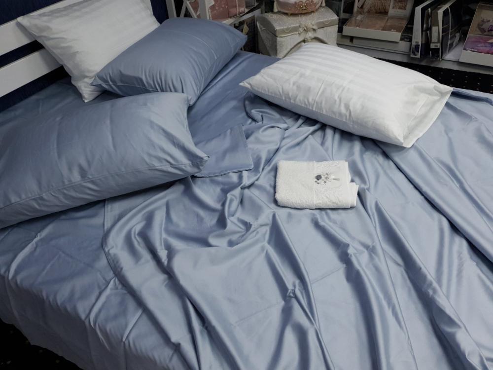 Комплект постельного белья на резинке Моно №186 сатин Premium двуспальный/наволочки 50х70/70х70 см Forever (5677) - фото 4