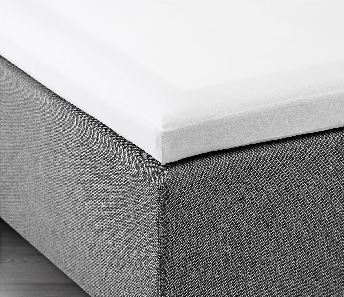 Простынь-наматрасник на резинке 160x200x6-10 см хлопок Белый