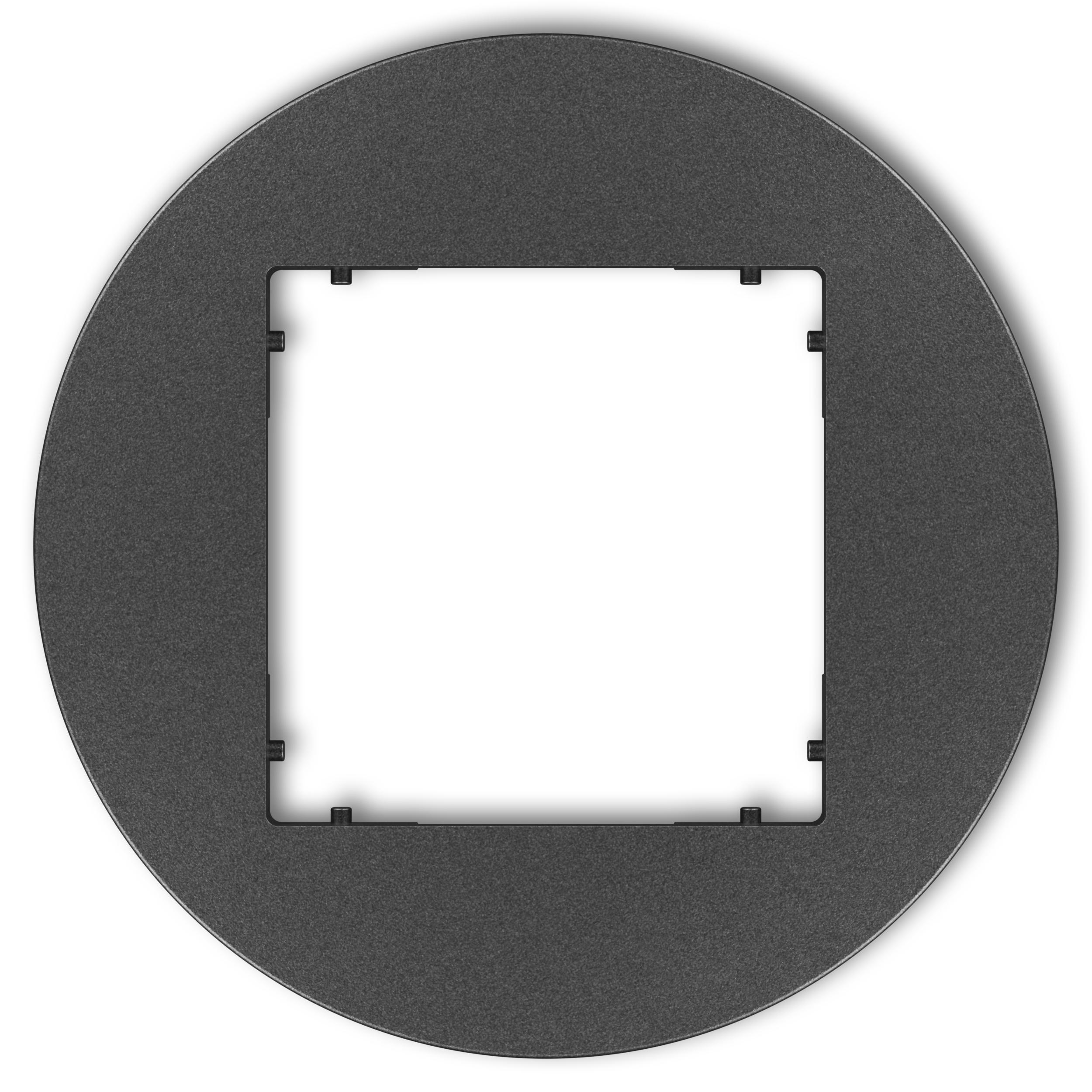 Рамка одинарная универсальная круглая Karlik Mini Графитовый (11MRTO-1)