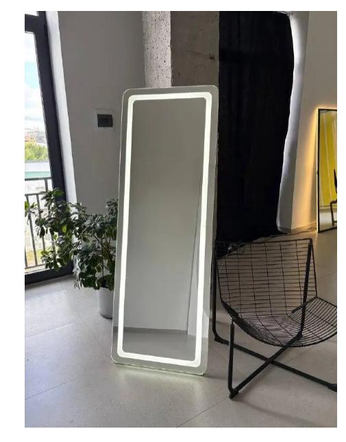 Напольное зеркало LED2 без рамы с закругленными углами на ножке 1800х700 мм Белый (29452131) Напольное зеркало LED2 без рамы с закругленными углами на ножке 1800х700 мм Белый (29452131)