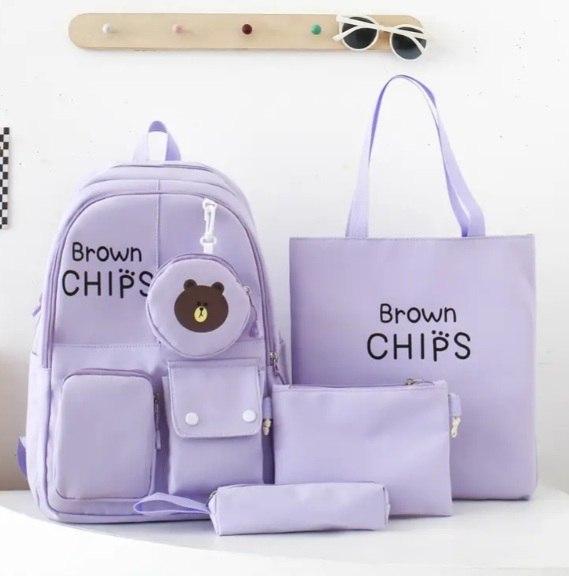 Школьный набор рюкзак 4в1 Lavender/Brown (FFR01271) Школьный набор рюкзак 4в1 Lavender/Brown (FFR01271)