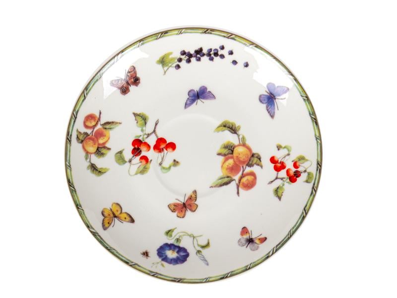 Чайний набір Lefard Flavory на 6 персон чашки із золотою облямівкою 200 мл Білий (975-071) - фото 3