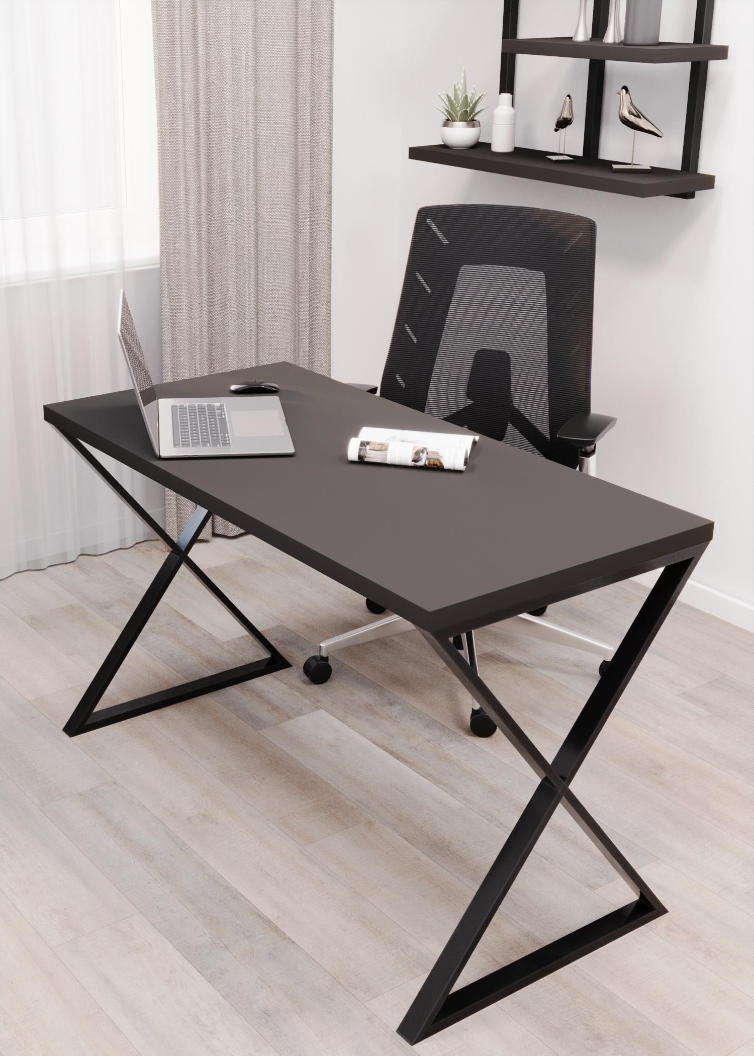 Стіл письмовий Loft Серія 15 1200х600х32 мм Антрацитовий