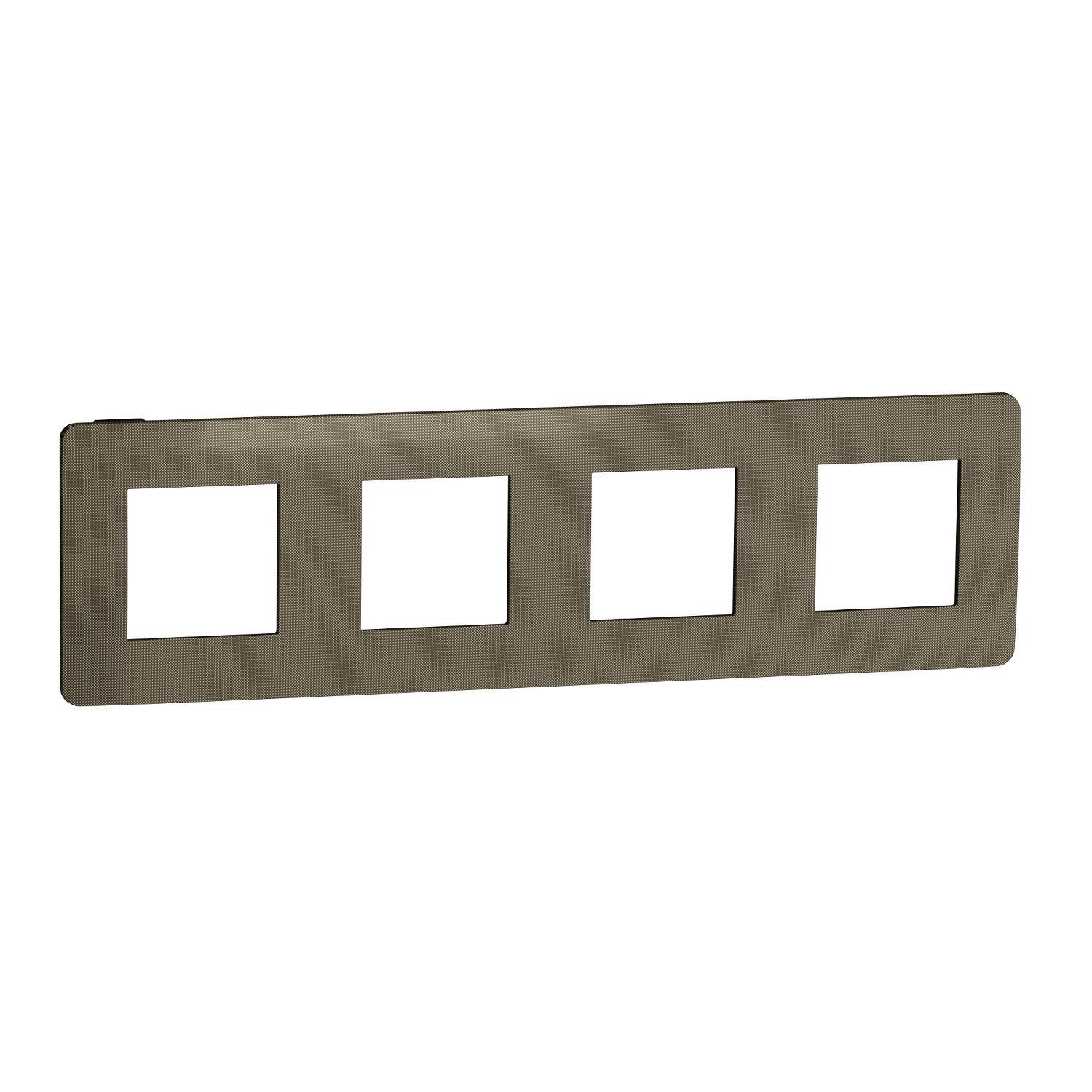 Рамка четырехместная Schneider Electric Unica Studio Бронзовый/Антрацит (NU280852)