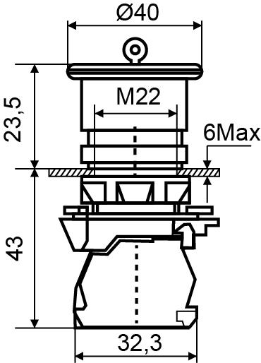 Кнопка управления АСКО TB5-AS542 Грибок 1NC 22 мм Красный (A0140010163) - фото 7