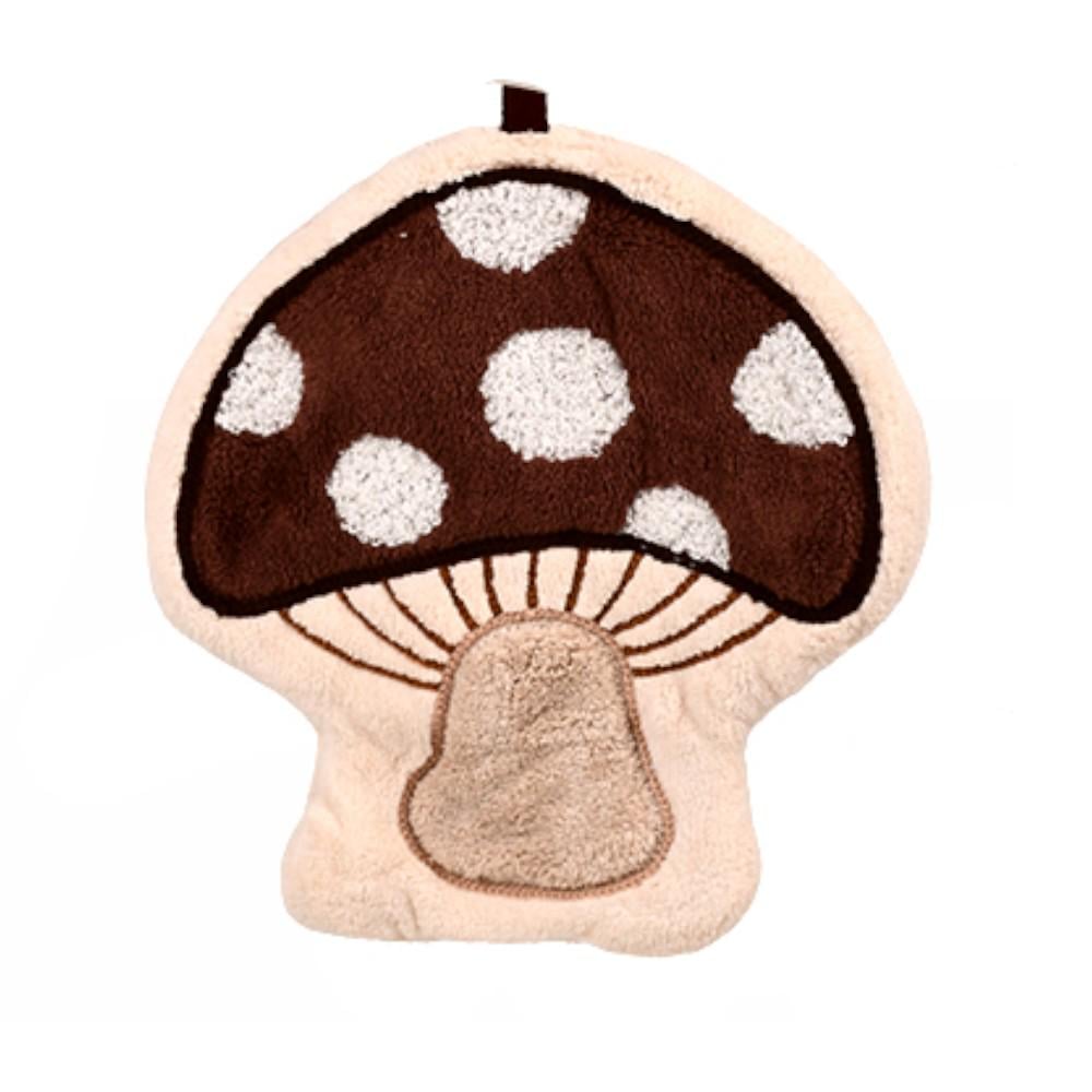 Кухонное полотенце Mushroom R37182 с петлей для подвешивания 22х22 см Бежевое/Темно-коричневое (29425326)