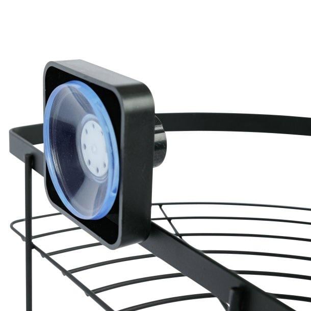 Полиця кутова Axentia на присосках металева з порошковим покриттям 2 яруси 22х34х22 см Чорний (135969) - фото 4 Полиця кутова Axentia на присосках металева з порошковим покриттям 2 яруси 22х34х22 см Чорний (135969) - фото 4