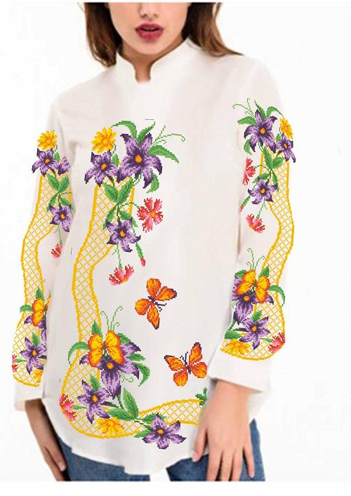 Заготовка для вышивки нитями или бисером рубашка СЖ-352 домотканое полотно Заготовка для вышивки нитями или бисером рубашка СЖ-352 домотканое полотно