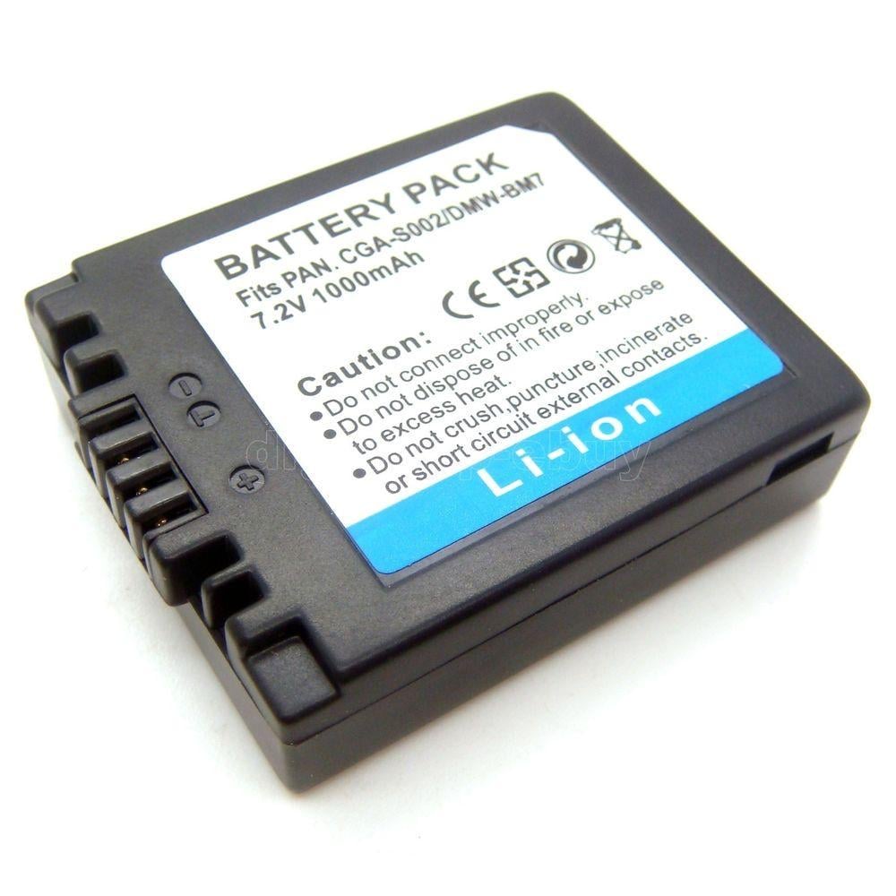 Аккумулятор CGA-S002E с CGA-S002 DMW-BM7 CGR-S002 для камер Panasonic аналог на 1000 ма