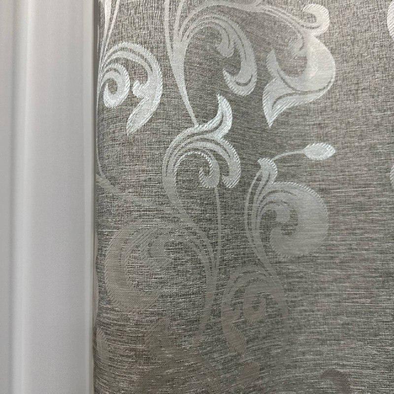 Штори Toscana жаккардові 1,5х2,7 м 2 шт. Сірий - фото 6
