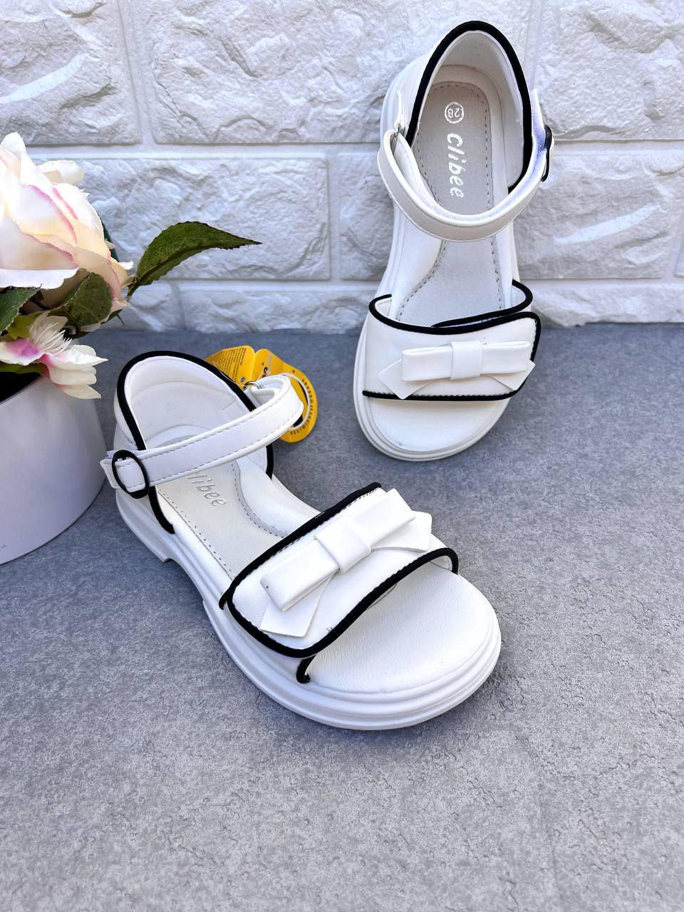 Босоніжки для дівчинки Clibee 1502 р. 28 18 см Білий