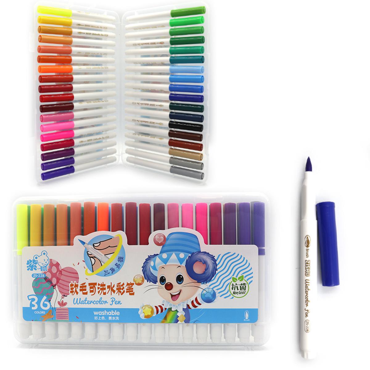 Набір фломастерів-пензлів Mouse 228-36 36 шт. (MTT-147666) - фото 2 Набір фломастерів-пензлів Mouse 228-36 36 шт. (MTT-147666) - фото 2