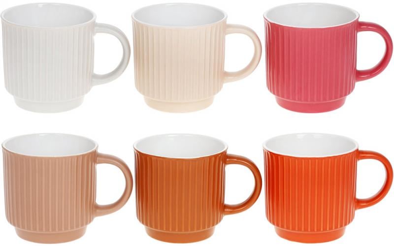 Набір керамічних кухлів Аліканте 340 мл 6 шт. Набір керамічних кухлів Аліканте 340 мл 6 шт.