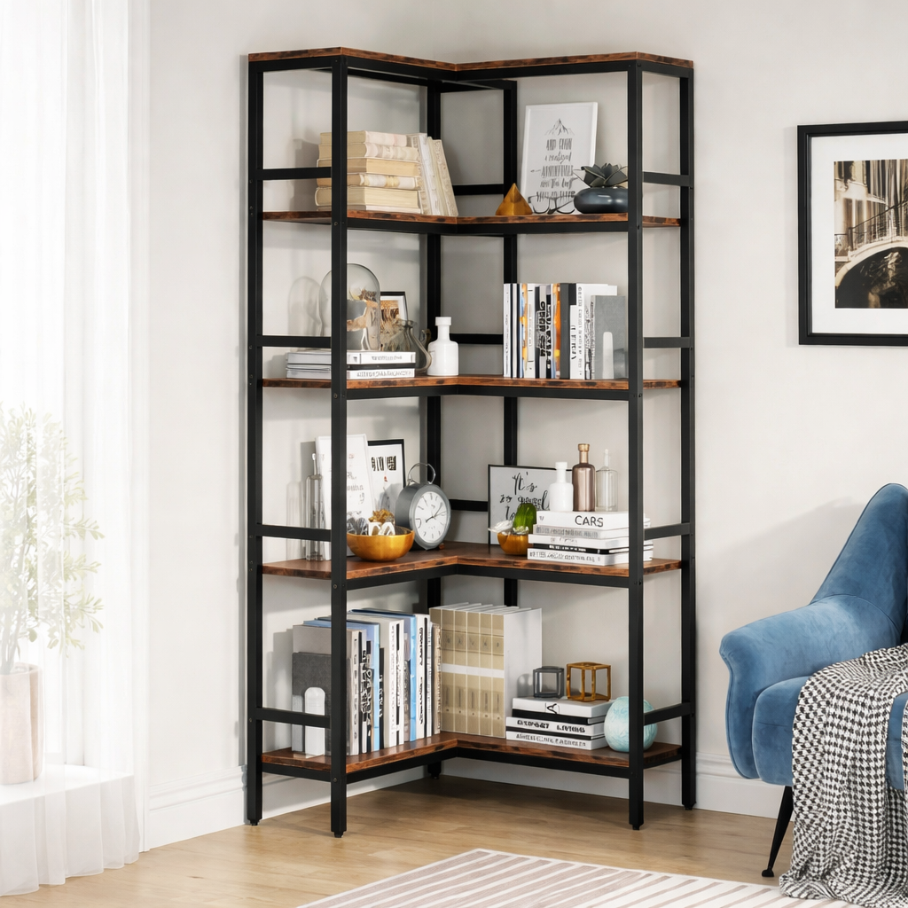 Стеллаж угловой Etagere 5-ярусный Дуб Родос (ST311) Стеллаж угловой Etagere 5-ярусный Дуб Родос (ST311)