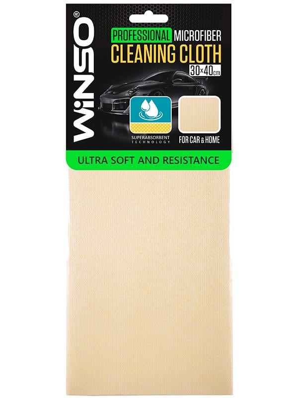 Салфетка суперабсорбирующая WINSO Professional Microfiber Cleaning Cloth искусственная замша 30х40 150710 Желтый (113077)