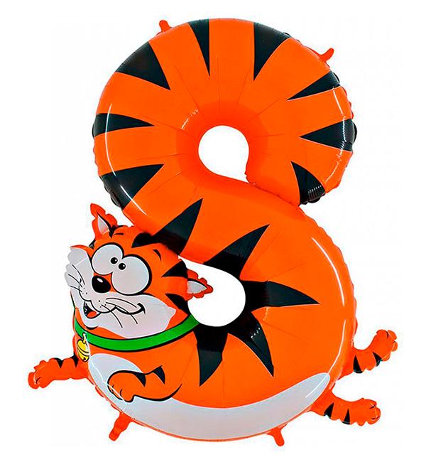 Шарик Цифра 8 Кот 102 см (10956213)
