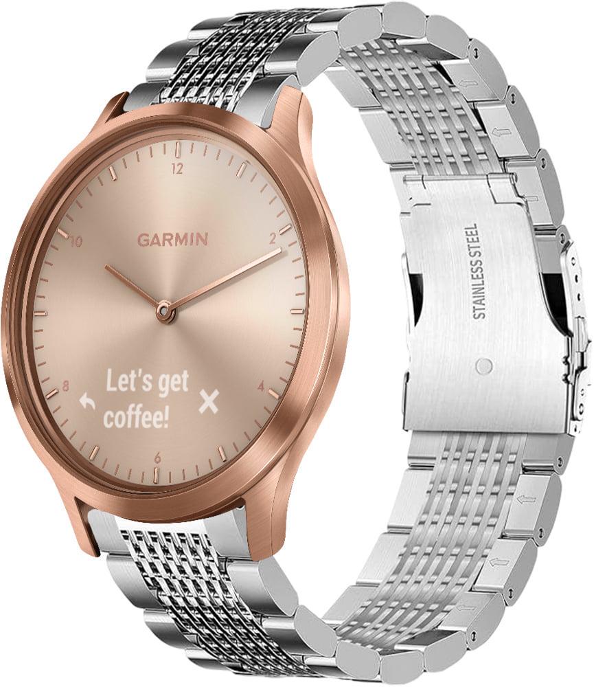 Ремешок металлический Gripix для Garmin Vivomove HR Silver (41752-59)