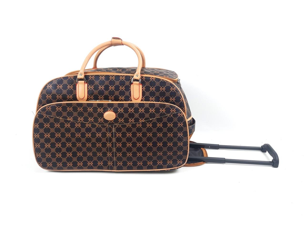 Сумка дорожня на колесах Sky travel XL 59х31х38 см 72 л Чорний/Бежевий (420-18) - фото 5 Сумка дорожня на колесах Sky travel XL 59х31х38 см 72 л Чорний/Бежевий (420-18) - фото 5