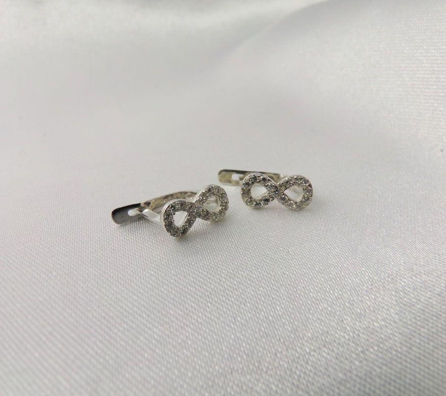 Серьги восьмерки Maxi Silver 5690 (85690)