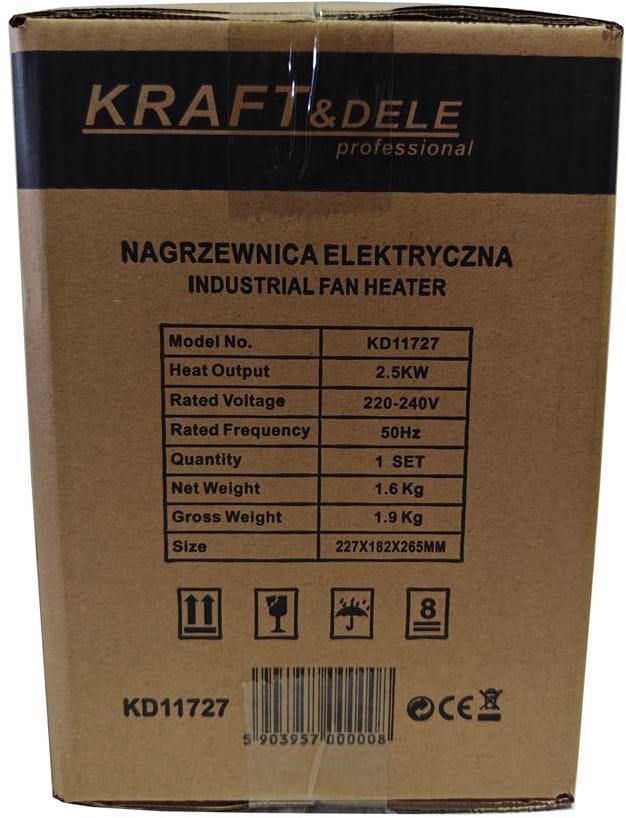 Тепловентилятор електричний обігрівач Kraft&Dele KD11727 2,5 кВт 230 В - фото 11