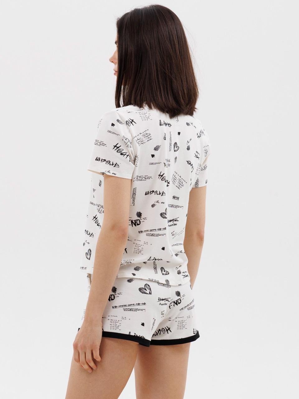 Піжама жіноча Roksana сорочка на ґудзиках/шорти XXL Білий (2518048820) - фото 2 Піжама жіноча Roksana сорочка на ґудзиках/шорти XXL Білий (2518048820) - фото 2