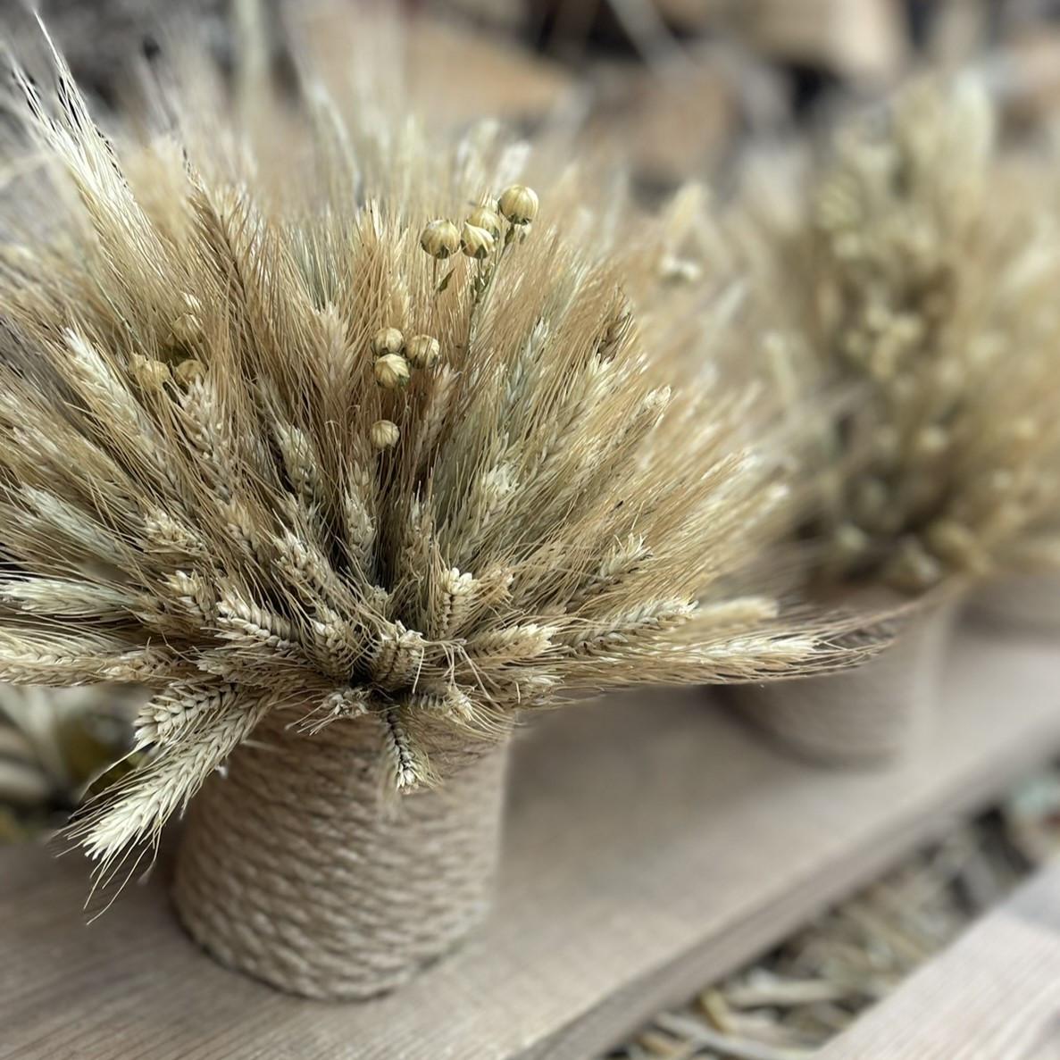 Рождественский дидух из ржаных колосьев и льна 20 см (1893301596) - фото 5 Рождественский дидух из ржаных колосьев и льна 20 см (1893301596) - фото 5