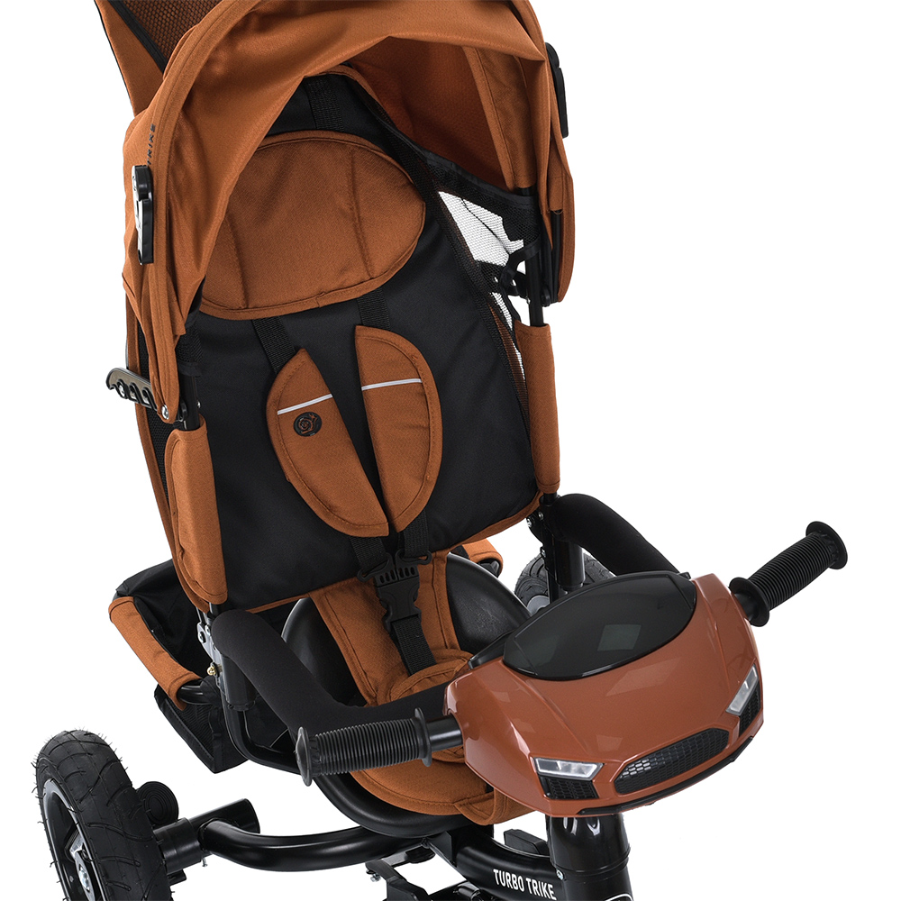 Велосипед трехколесный Turbo Trike MT 1006-11 с родительской ручкой Оранжевый - фото 9