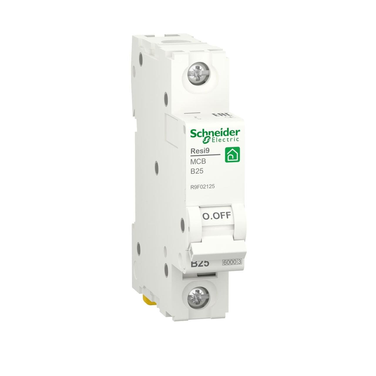 Автоматический выключатель Schneider Electric 25А 6 kA 1 полюс тип B R9F02125 Resi9 (42693) Автоматический выключатель Schneider Electric 25А 6 kA 1 полюс тип B R9F02125 Resi9 (42693)
