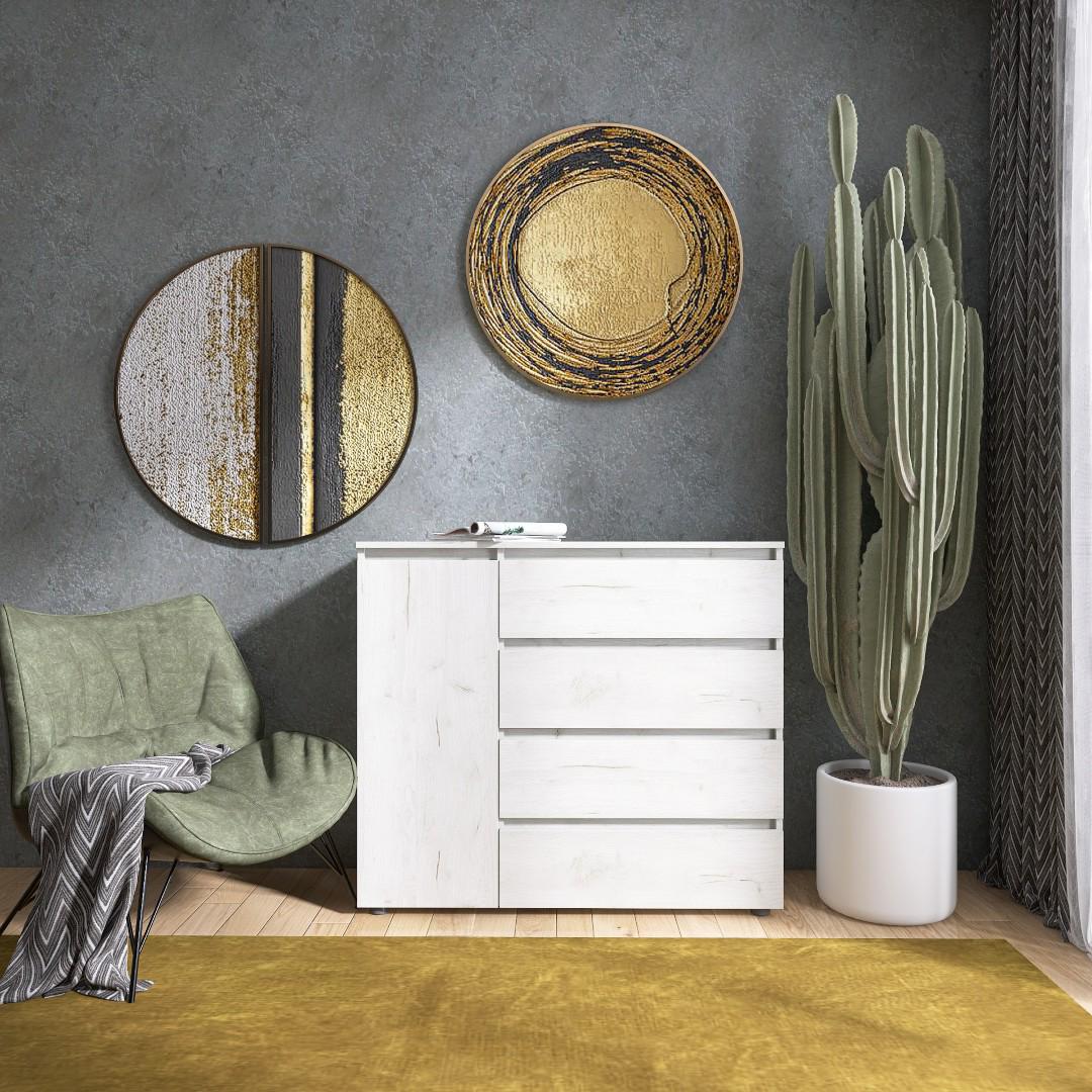 Комод Everest Лайт КЛ-3 1050х377х930 мм Крафт білий (11401) - фото 2 Комод Everest Лайт КЛ-3 1050х377х930 мм Крафт білий (11401) - фото 2