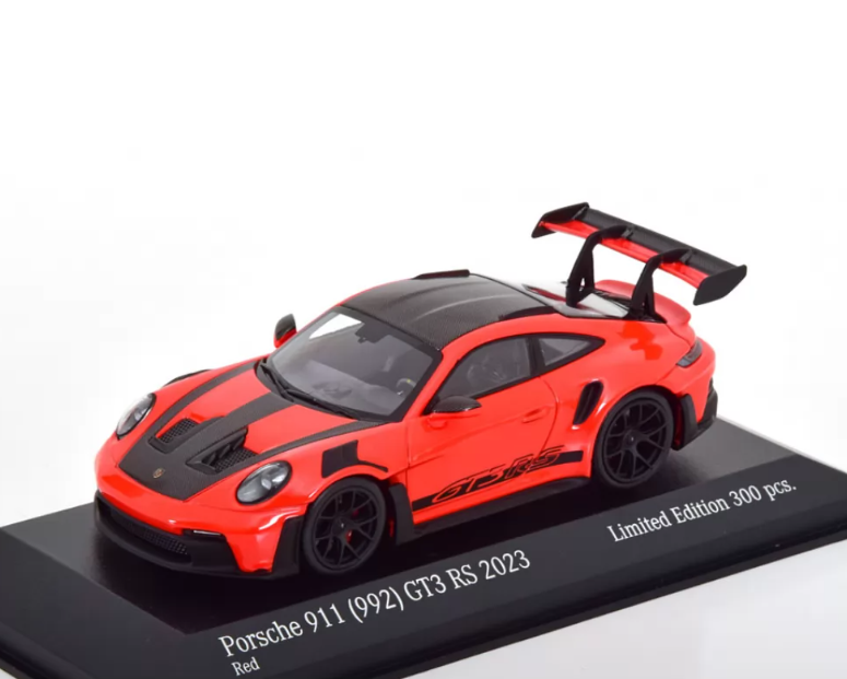 Модель автомобіля Minichamps Porsche 911/992 GT3 RS 2023 Weissach Package 1:43 Red/Black (413062108)