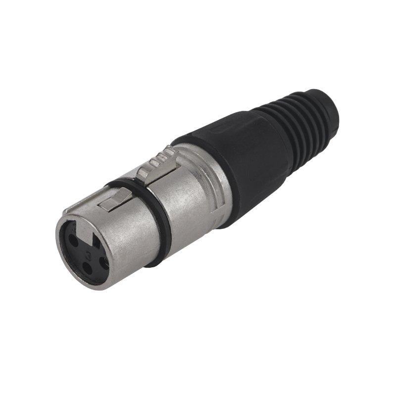 Гнездо XLR 3pin на кабель Черный (A262004)