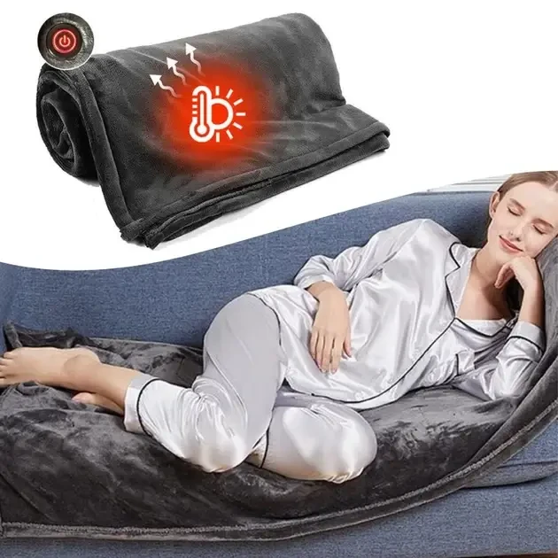 Плед із підігрівом Electric Heating Shawl Blanket USB 155х80 см - фото 9