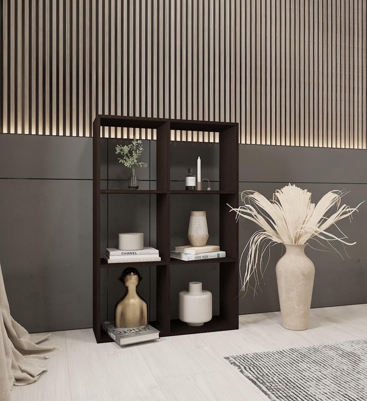 Стеллаж для книг и декора на 6 ячеек GP-16 720х230х1078 мм Венге Магия