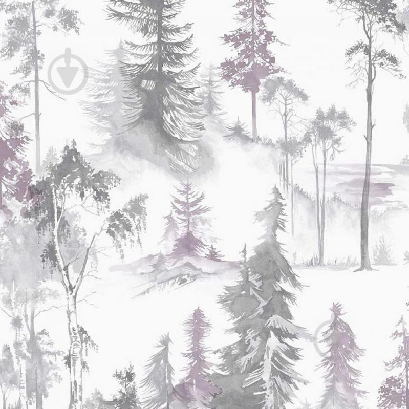 Виниловые обои на флизелиновой основе GrahamBrown Highland 105827 0.53 х 10.05 м Бело-серо-сиреневый