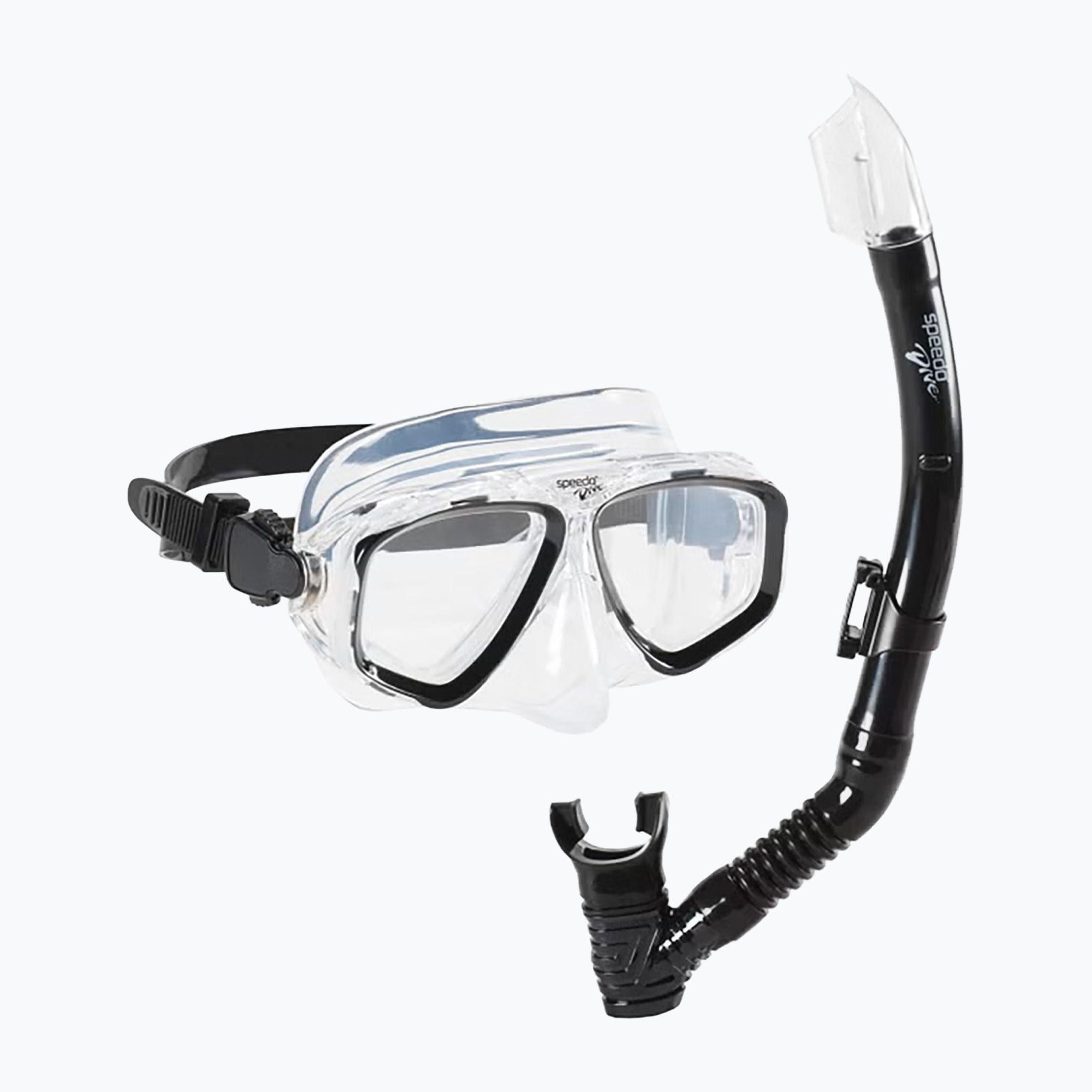 Набір маска і трубка Speedo ADLT ADVT MSKSKL SET One Size Чорний/Прозорий (8-7530332006)
