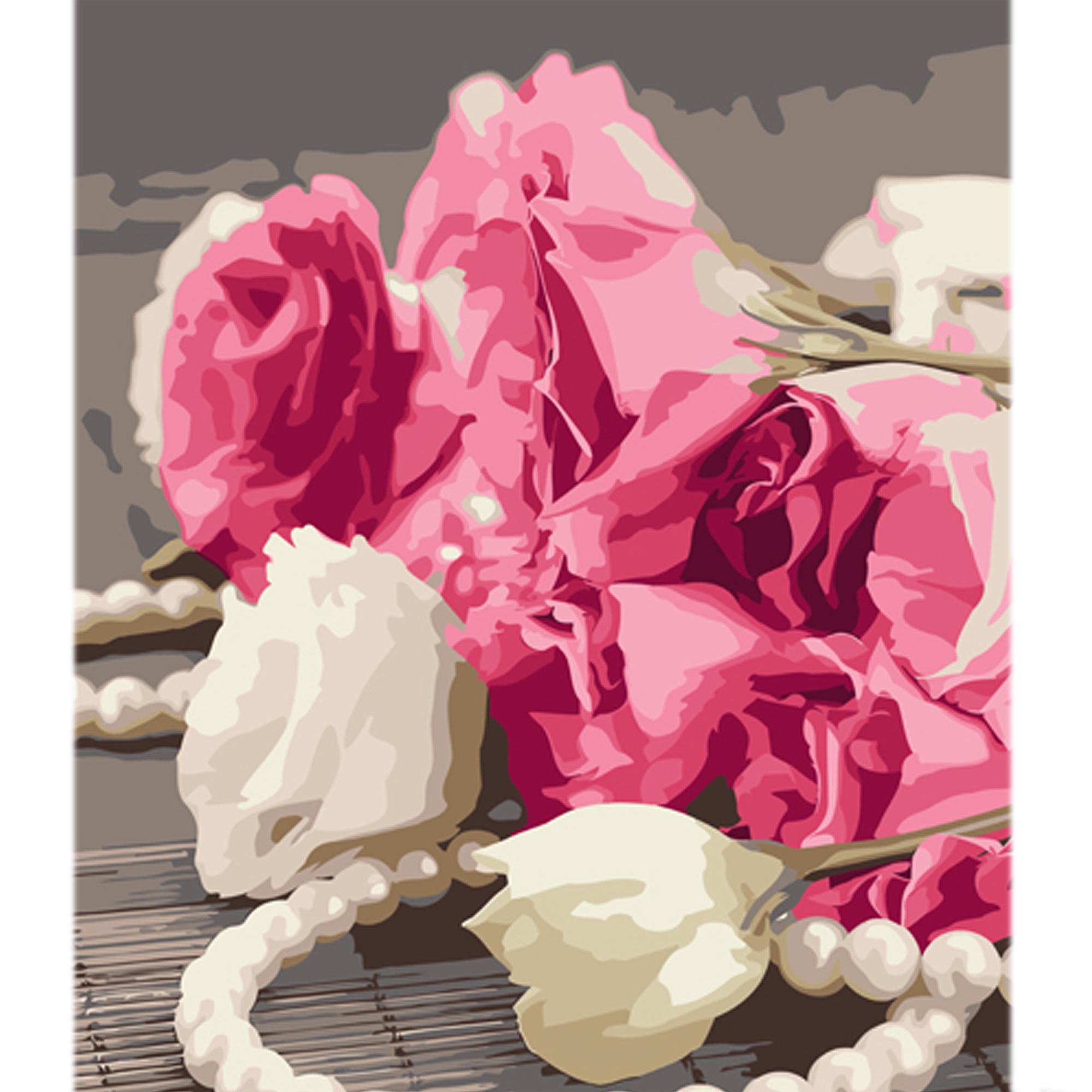 Картина по номерам Strateg Премиум Нежность и роскошь с лаком и уровнем 30x40 см (Str-LY43)