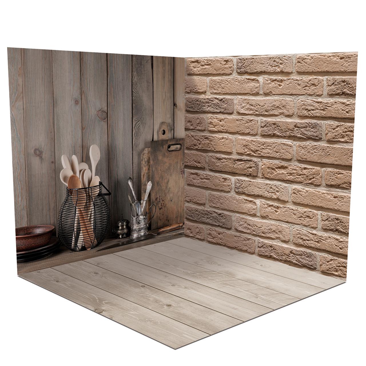 Фотофон виниловый угловой 140x140 см Frontlit 450 г/м2 №58057