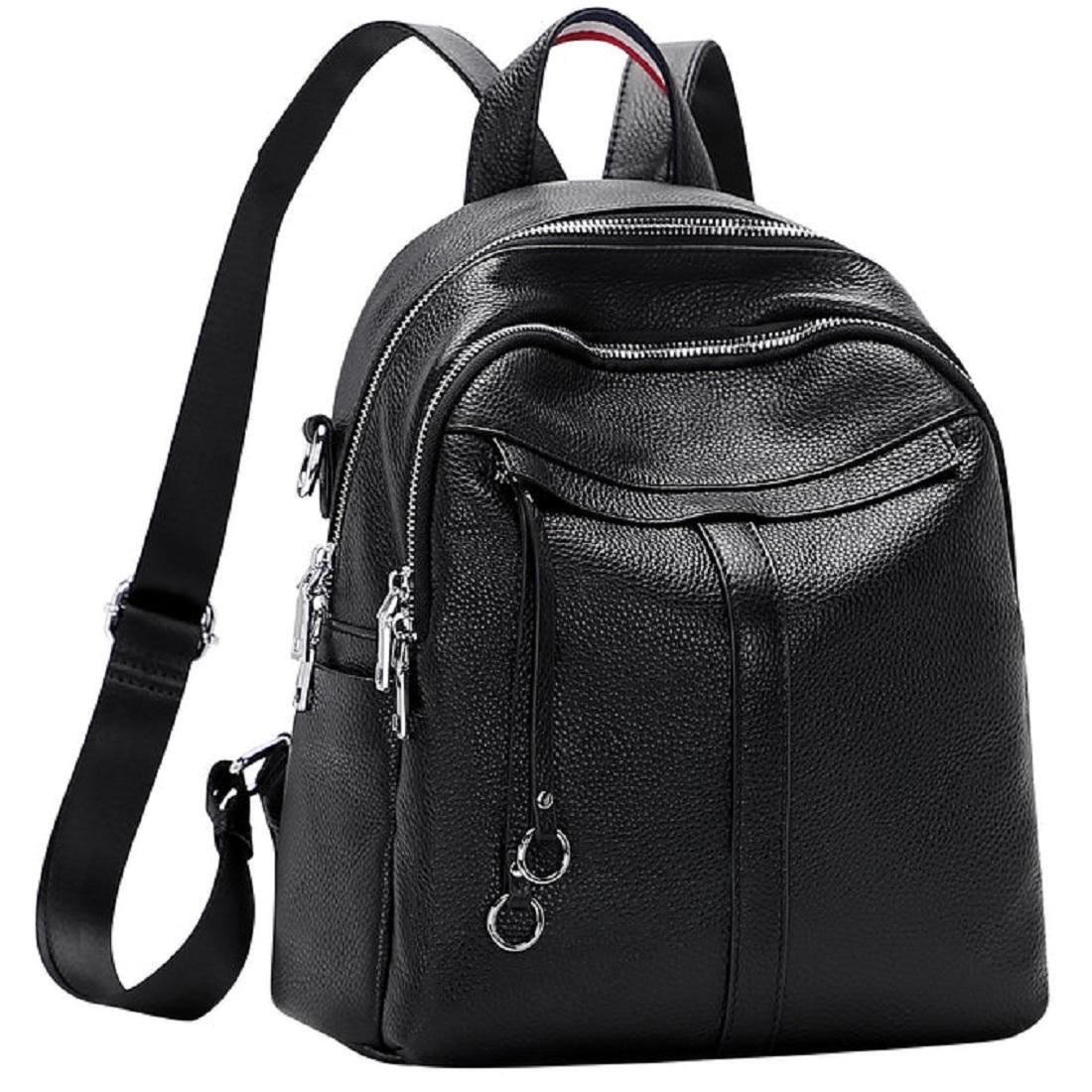 Городской рюкзак женский Royal Bag F-FL-NWBP27-1138A кожаный Черный (5835)
