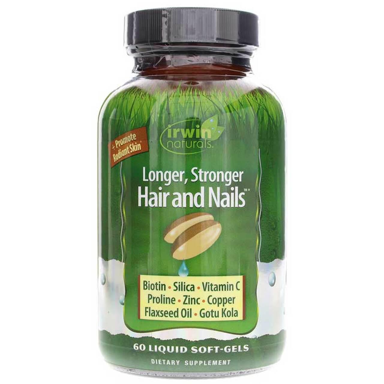 Комплекс Irwin Naturals Healthy Skin & Hair Plus Nails для здоровой кожи волос и ногтей 60 Liquid Soft-Gels - фото 1