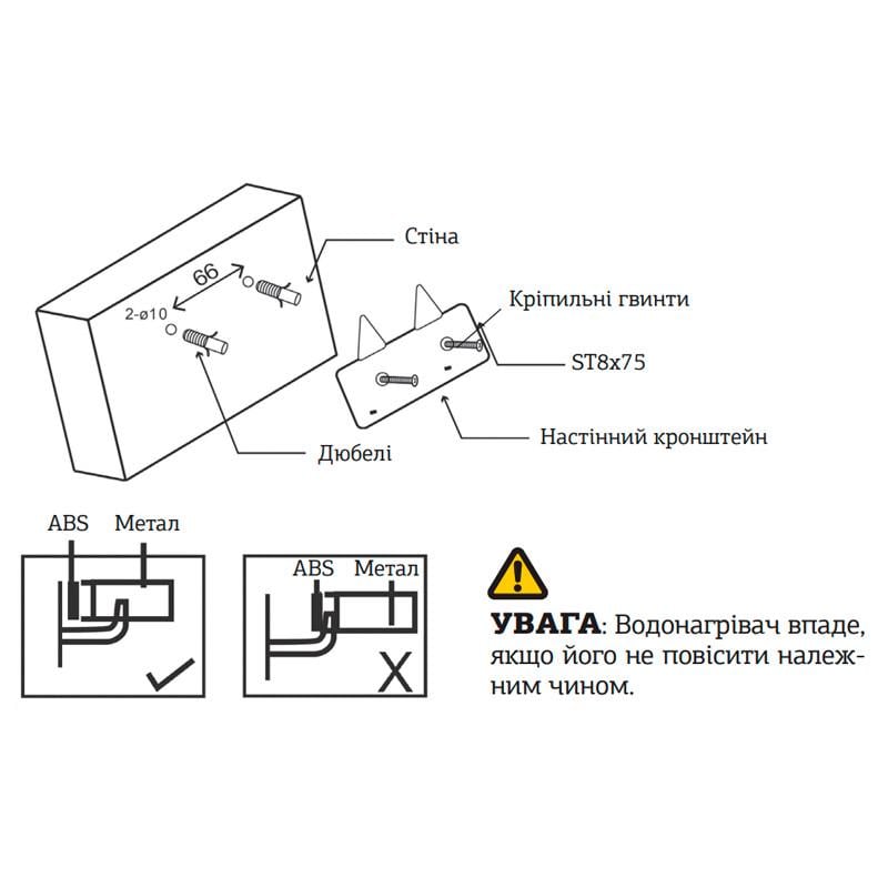 Бойлер MIXXUS EWH-0515 Small Over над мийкою накопичувальний 15 л 15 kW - фото 2